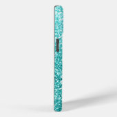 Coques Case-Mate iPhone Luxe Turquoise Parties scintillant Gradient (Verso / Droite)
