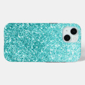 Coques Case-Mate iPhone Luxe Turquoise Parties scintillant Gradient (Verso (horizontal))
