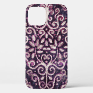 Case-Mate iPhone Case Luxe violet et tan damassé sans couture motif