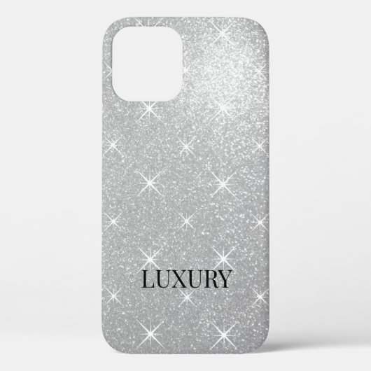 Coques Case-Mate iPhone Luxueux faux argent glittery et scintillant person (Verso)