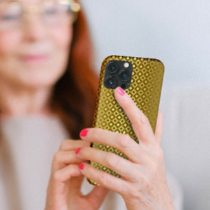 Case-Mate iPhone Case Luxueux Gold Rhombus Carving Motif