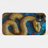 Coques Case-Mate iPhone Luxueux Serpent Doré Chic Exotique Anima (Dos (Horizontal))