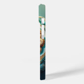 Coques Case-Mate iPhone Luxury 3D Geode Sliced Agate Teal and Gold Druzy C (Verso / Gauche)