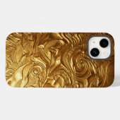 Coques Case-Mate iPhone Luxury 3D Metallic Liquid Gold Texture iPhone Case (Verso (horizontal))