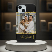 Coques Case-Mate iPhone Luxury Black & Gold Custom Family Photo Keepsake