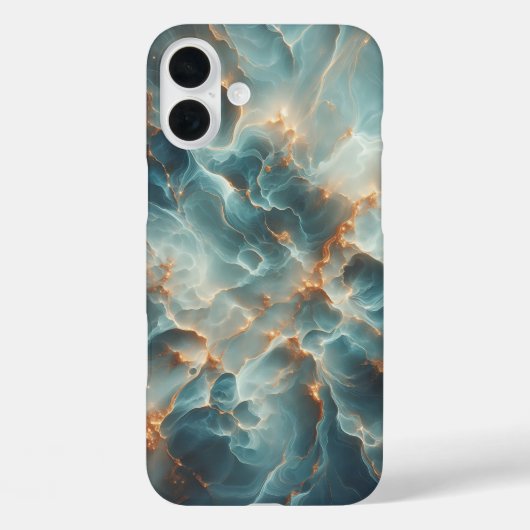 Coques Case-Mate iPhone Luxury Celestial Teal Marble Phone Case - Radiant  (Verso)