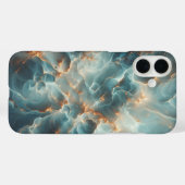 Coques Case-Mate iPhone Luxury Celestial Teal Marble Phone Case - Radiant  (Verso (horizontal))