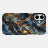 Coques Case-Mate iPhone Luxury Deep Blue Marble Phone Case - Elegant  (Verso (horizontal))