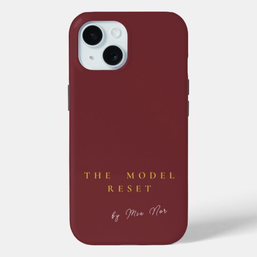 Coques Case-Mate iPhone Luxury Deep Burgundy & Gold Parisian Chic iPhone C (Verso)