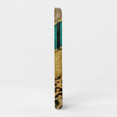 Coques Case-Mate iPhone Luxury Emerald & Gold Safari Leopard Zebra Glitter (Dos/Gauche)