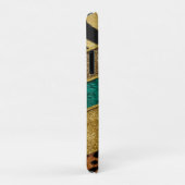Coques Case-Mate iPhone Luxury Emerald & Gold Safari Leopard Zebra Glitter (Dos/Droite)