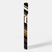 Coques Case-Mate iPhone Luxury Gold and Black Geometric Phone Case Modern (Verso / Droite)