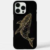 Coques Case-Mate iPhone Luxury Gold Geometric Whale (Verso)