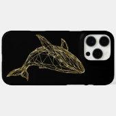 Coques Case-Mate iPhone Luxury Gold Geometric Whale (Verso (horizontal))