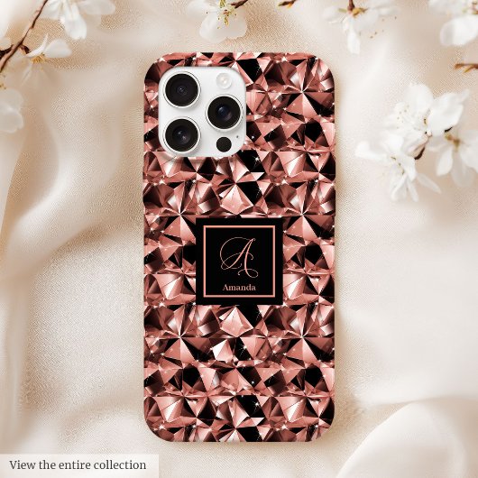 Coques Case-Mate iPhone Luxury iPhone 14 Case Rose Gold Black Trendy