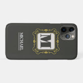 Coques Case-Mate iPhone Luxury minimal Modern monogram (Dos (Horizontal))