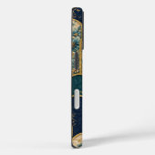 Coques Case-Mate iPhone Luxury Teal & Gold Floral Pattern iPhone Case (Verso / Droite)