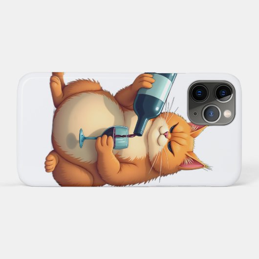Coques Case-Mate iPhone Luxury Tipsy Cat Modern Art Illustration (Dos (Horizontal))