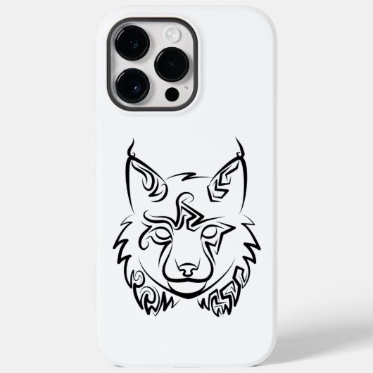 Coques Case-Mate iPhone Lynx tribale noire et blanche (Verso)