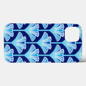 Coques Case-Mate iPhone Lys Art Déco, Bleu Cobalt, Aqua et Blanc (Verso (horizontal))