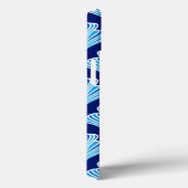 Coques Case-Mate iPhone Lys Art Déco, Bleu Cobalt, Aqua et Blanc (Verso / Droite)