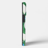 Coques Case-Mate iPhone Lys blancs sur arrière - plan bleu pâle (Verso / Droite)