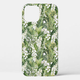 Case-Mate iPhone Case Lys blancs verts de l'Art des fleurs de la Vallée