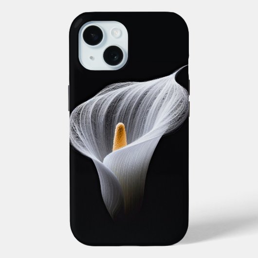Coques Case-Mate iPhone Lys Calla Blanc Sur Noir (Verso)