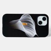 Coques Case-Mate iPhone Lys Calla Blanc Sur Noir (Verso (horizontal))