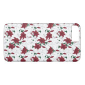 Coques Case-Mate iPhone Lys de Noël rouges et blancs (Dos (Horizontal))