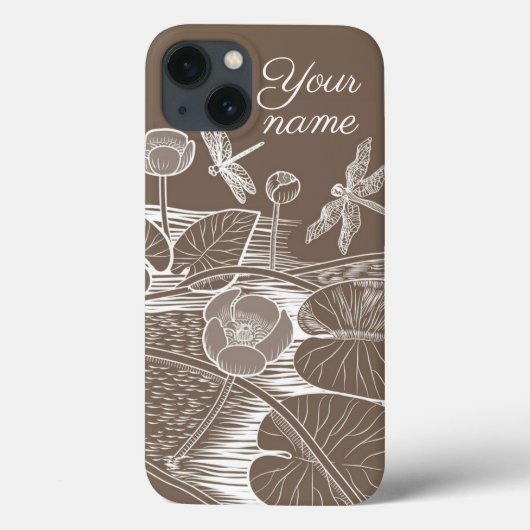 Coques Case-Mate iPhone Lys d'eau marron (Verso)