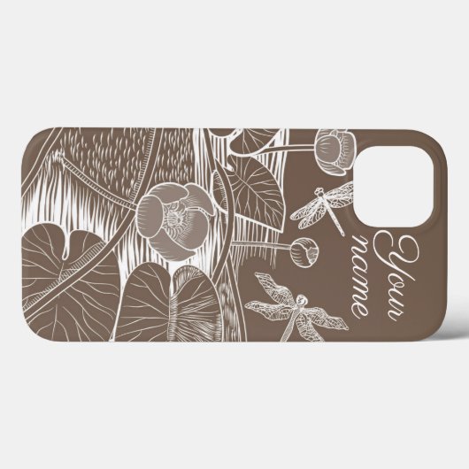 Coques Case-Mate iPhone Lys d'eau marron (Verso (horizontal))