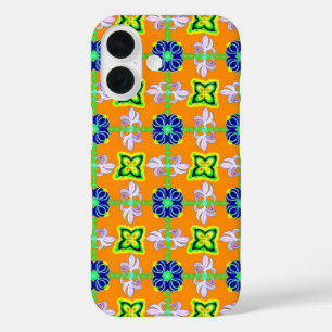 Coques iPhone 16 Lys et marguerites rétro sur jaune