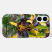 Coques Case-Mate iPhone Lys hybride noir - Fleurs frappantes Photographie (Verso (horizontal))