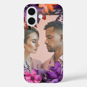 Coques iPhone 16 Lys orange violet rose Mariage Récolte d'automne