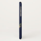 Coques Case-Mate iPhone M. et Mme bleus floraux Wedding Photo de Bourgogne (Dos/Gauche)