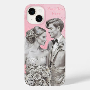 Coque Pour iPhone 14 M. & Mme Loving Couple Juste Marié Cadeaux