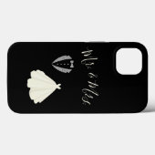 Coques Case-Mate iPhone M. Mme Noir Blanc Mariage (Verso (horizontal))