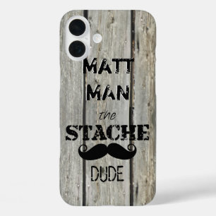 iPhone 16 Plus Case M. Mustache Hipster Motif