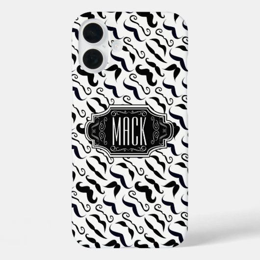 Coques Case-Mate iPhone M. Mustache Hipster Motif (Verso)