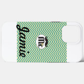 Coques Case-Mate iPhone M. Mustache Jaune et Vert (Verso (horizontal))