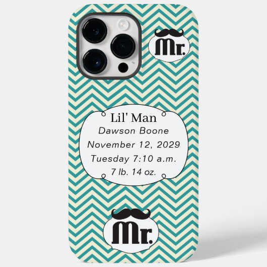 Coques Case-Mate iPhone M. Mustache Jaune et Vert (Verso)