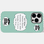 Coques Case-Mate iPhone M. Mustache Jaune et Vert (Verso (horizontal))