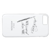 Coques Case-Mate iPhone Ma baguette M'a choisi Flûte Noir & Blanc Citation (Dos (Horizontal))