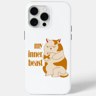 Coque iPhone 15 Pro Max Ma bête intérieure fainéante citation de motivatio