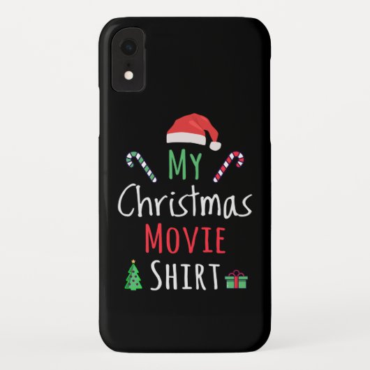 Coques Case-Mate iPhone Ma chemise de cinéma de Noël (Dos)