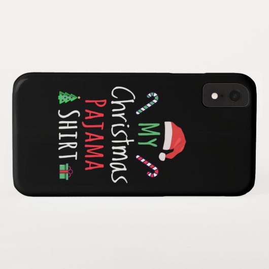 Coques Case-Mate iPhone Ma chemise en pyjama de Noël (Dos (Horizontal))