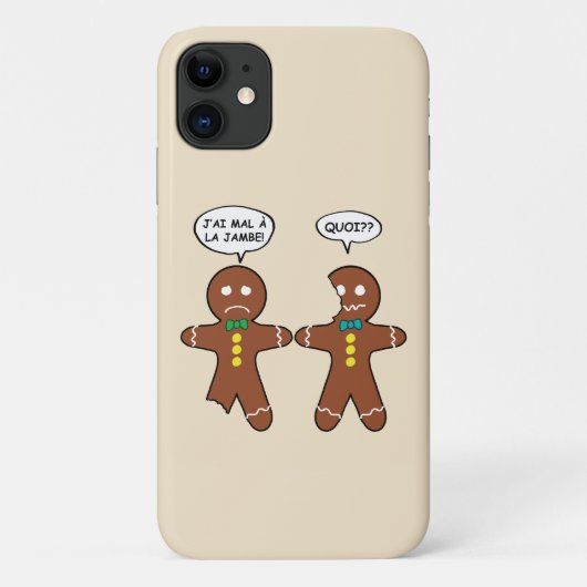 Coques Case-Mate iPhone Ma jambe fait mal au pain d'épices Cookie en franç (Dos)