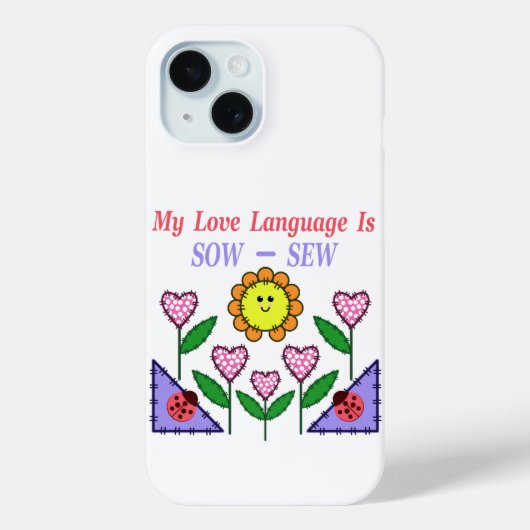 Coques Case-Mate iPhone Ma Langue D'Amour Est Douce - Coudre (Verso)