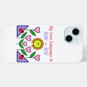 Coques Case-Mate iPhone Ma Langue D'Amour Est Douce - Coudre (Verso (horizontal))